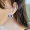 14K White Gold Topaz Gemstone Earrings