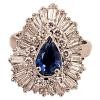Platinum Sapphire Gemstone Ring