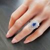 Platinum Sapphire Gemstone Ring