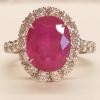 18K White Gold Ruby Gemstone Ring