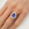 18K White Gold Tanzanite Gemstone Ring