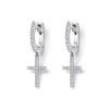 Mini Dangling Cross Earrings