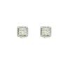 18K White Gold Diamond Gemstone Earrings