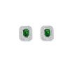 18K White Gold Tsavorite Gemstone Earrings
