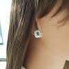 18K White Gold Tsavorite Gemstone Earrings
