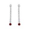 14K White Gold Sapphire Gemstone Earrings