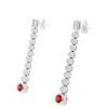 14K White Gold Sapphire Gemstone Earrings