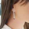 14K White Gold Sapphire Gemstone Earrings