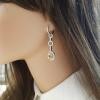 14K White Gold Citrine Gemstone Earrings