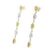 Platinum/Yellow Gold Diamond Gemstone Earrings