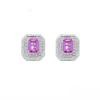 18K White Gold Sapphire Gemstone Earrings