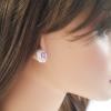 18K White Gold Sapphire Gemstone Earrings