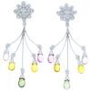 18K White Gold Sapphire Gemstone Earrings