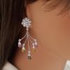 18K White Gold Sapphire Gemstone Earrings