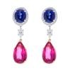 14K Two-Tone Mixed Gemstone Earrings