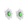 18K White Gold Tsavorite Gemstone Earrings