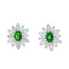 18K White Gold Tsavorite Gemstone Earrings