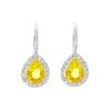 18K White Gold Sapphire Gemstone Earrings