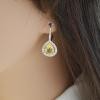 18K White Gold Sapphire Gemstone Earrings