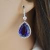18K White Gold Tanzanite Gemstone Earrings