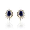 18K Yellow Gold Sapphire Gemstone Earrings