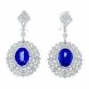 18K White Gold Tanzanite Gemstone Earrings