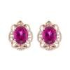 14K Rose Gold Tourmaline Gemstone Earrings