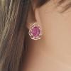 14K Rose Gold Tourmaline Gemstone Earrings