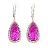 18K Rose Gold Ruby Gemstone Earrings