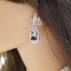18K White Gold Diamond Gemstone Earrings