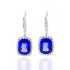 14K White Gold Tanzanite Gemstone Earrings