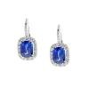 18K White Gold Sapphire Gemstone Earrings