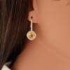 18K Yellow Gold Sapphire Gemstone Earrings