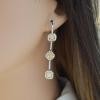 Platinum Diamond Gemstone Earrings