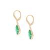 18K Yellow Gold Emerald Gemstone Earrings