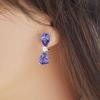 18K White Gold Tanzanite Gemstone Earrings