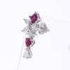 18K White Gold Ruby Gemstone Earrings