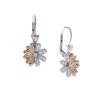 18K Two-Tone Diamond Gemstone Earrings