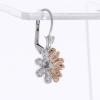 18K Two-Tone Diamond Gemstone Earrings