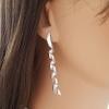 18K Two-Tone Diamond Gemstone Earrings