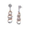 18K Two-Tone Diamond Gemstone Earrings