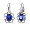 18K White Gold Tanzanite Gemstone Earrings