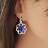 18K White Gold Tanzanite Gemstone Earrings