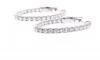 14K White Gold Diamond Gemstone Earrings