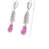 18K White Gold Rubelite Gemstone Earrings