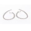 18K White Gold Diamond Gemstone Earrings
