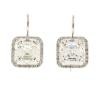18K White Gold Diamond Gemstone Earrings