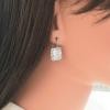 18K White Gold Diamond Gemstone Earrings