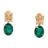 18K Yellow Gold Diamond Gemstone Earrings