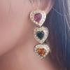 14K Yellow Gold Tourmaline Gemstone Earrings
